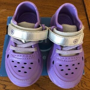Stride Rite Lilac Toddler Sandals with Silver Strap
